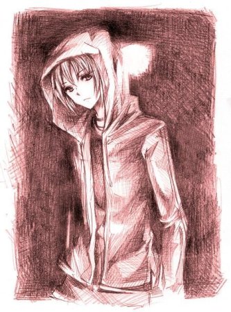 Набросок для рисования капюшон