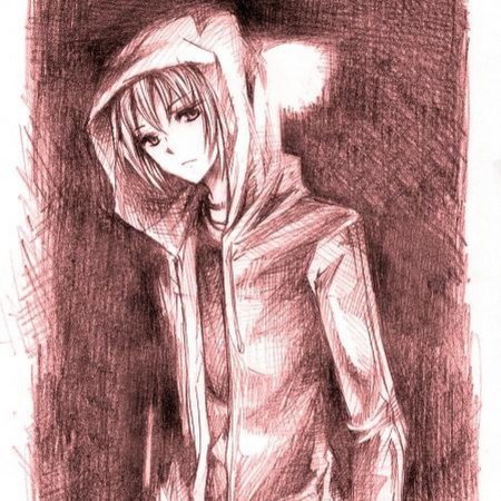 Человек в капюшоне аниме