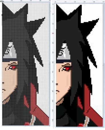 Вышивка крестиком аниме Наруто Итачи