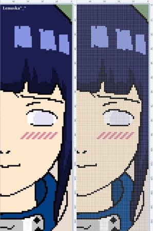 Рисование по клеткам Наруто