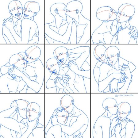 Романтические позы для рисования