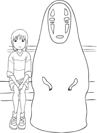 Раскраска Миядзаки Унесенные призраками