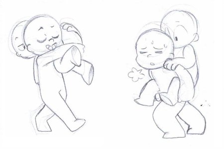Позы для рисования обнимашки