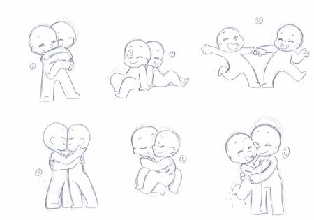 Милые позы для рисования Чиби