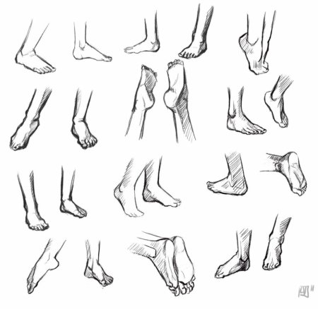 Рисовка ног