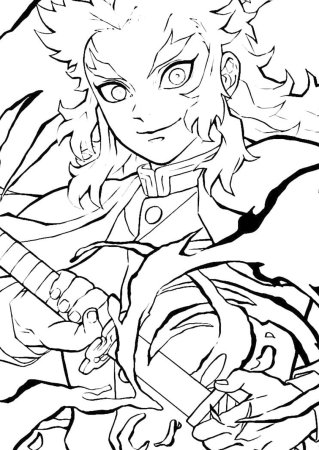 Клинок рассекающий демонов раскраска Иноске