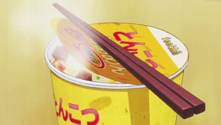 Гифка аниме еда