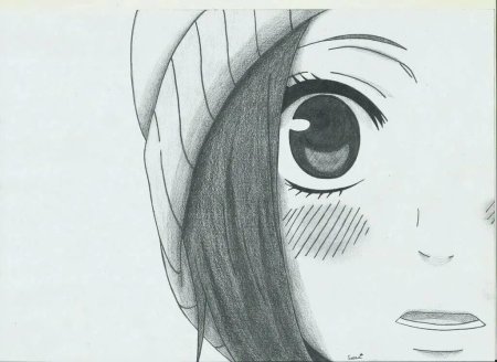 Микаса Аккерман карандашом для срисовки