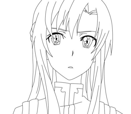 Раскраска аниме Асуна