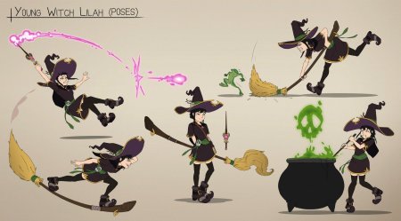 Ведьма референс позы