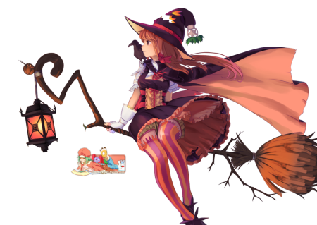 Ведьмочка на метле аниме