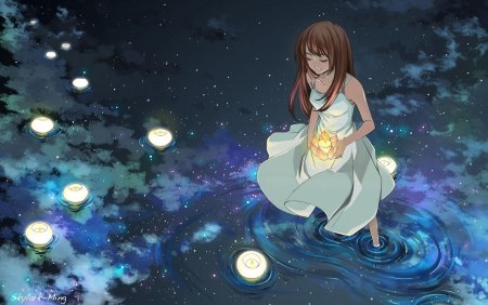 Аниме арты девушек в воде