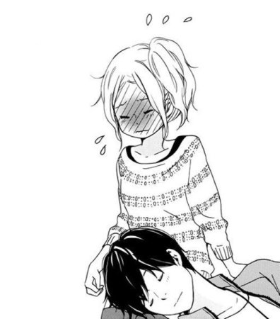 Аниме девушка стесняется парня