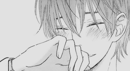 Парень смущается арт