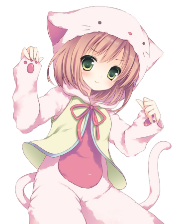 Милые девочки в костюме котика