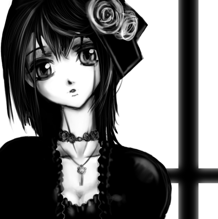 Девушка гот anime