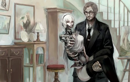 Старик аниме арт