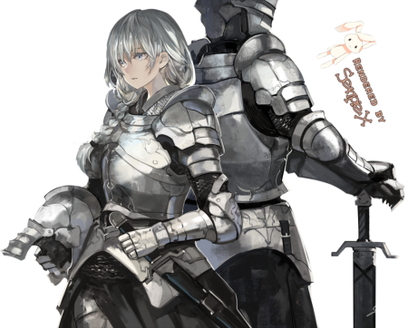 Аниме рыцарь карандашом