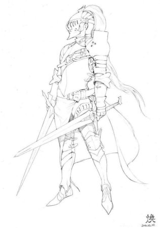 Дарк соулс рыцарь эскиз