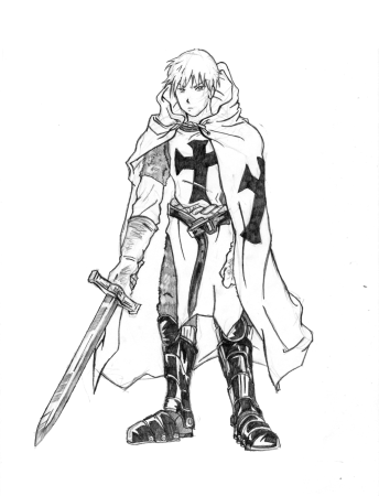 Рыцарь рисунок карандашом