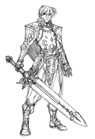 Раскраски аниме рыцарь вампир Канаме