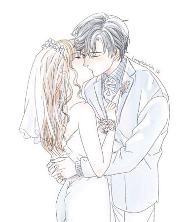 Аниме свадьба карандашом