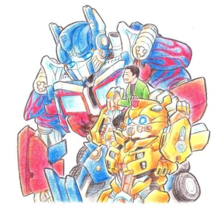 Оптимус Прайм и Бамблби любовь