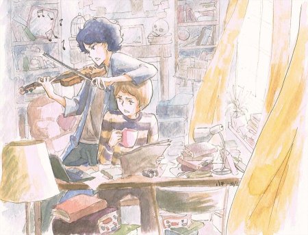 Шерлок Холмс рисунок аниме