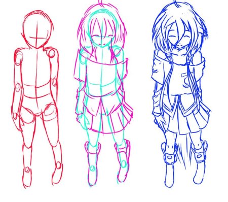 Скетч рисунки аниме