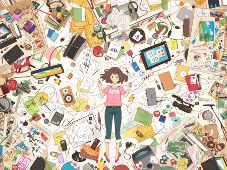 Аниме рука с ручкой