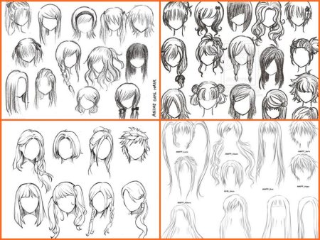 Прически аниме рисовка