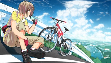 Девушка на велосипеде