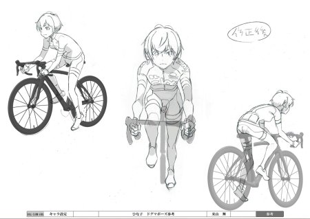 Мультяшный велосипедистка