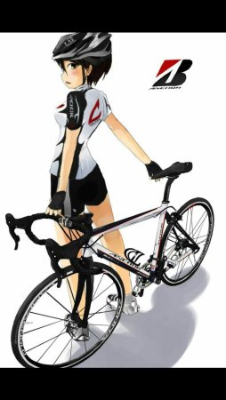 Аниме девушка на велосипеде