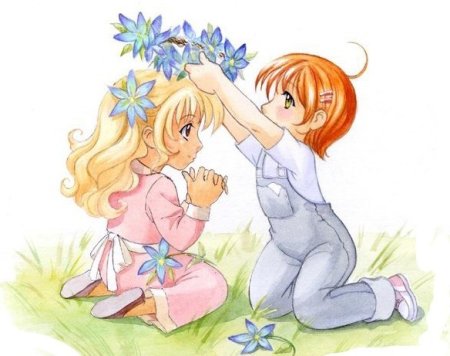 Рисунок на тему Дружба в стиле аниме