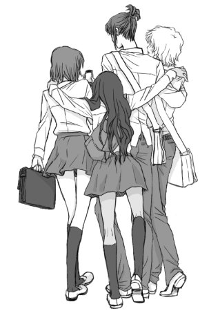 Аниме друзья парень и девушка