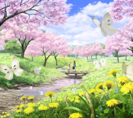 Весенний сказочный пейзаж