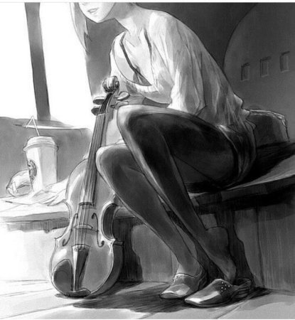 Парень со скрипкой арт