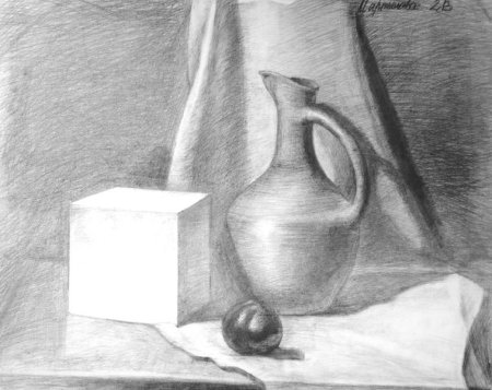 Натюрморт с гипсовым предметом