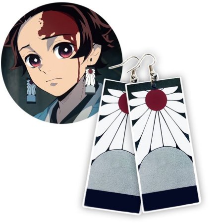 Клинок рассекающий демонов серьги ханафуда