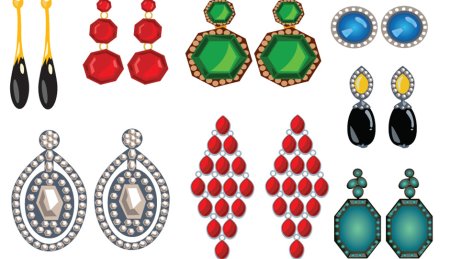 Серьги вектор