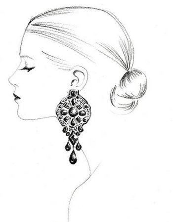Скетч серьги