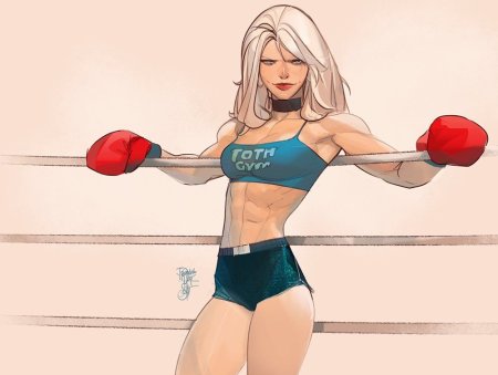 Аниме девушка боксерша