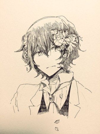 Дадзай Осаму легкий арт