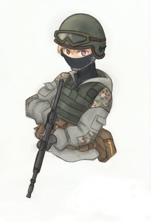 Аниме солдат