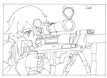 Аниме скетчи Sao sinon
