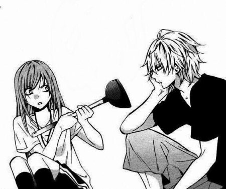 Аниме парень и девушка деруца