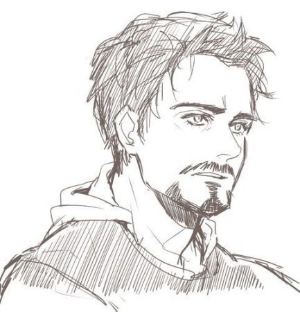 Тони Старк для срисовки