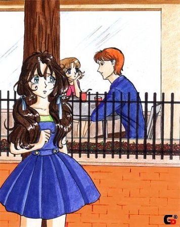 Девушка ревнует рисунок