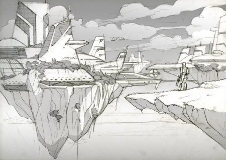 Эскиз города будущего